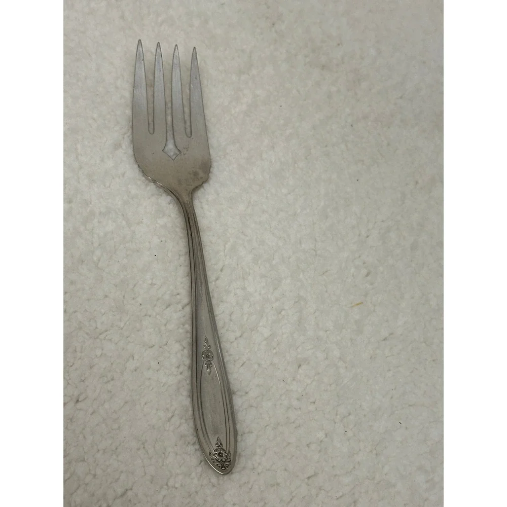 Carlton Large Serving Fork Silver-Plated Vintage